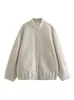 Women's Jackets TRAF 2023 Bomber Jacket Y2K Streetwear In Outerwears Tweed For Women Button Faux Wool And Blends 230822