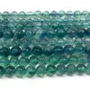 Luźne kamienie szlachetne Veemake Zielony niebieski fluoryt naturalny naszyjnik DIY Bracelet Kolczyki okrągłe damskie koraliki do biżuterii wykonanie 07360