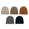 Beretten herfst winter gebreide warme hoeden vrouwen dames massieve kleur haakwol beanie caps buiten winddichte oorbeveiliging schedelcap