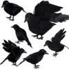 Andere evenementenfeestjes Salloween Black Crow Model Simulatie Fake Bird Dier Sken speelgoed voor Halloween Party Home Decoratie Horror Props 230823