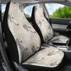 Housses de siège de voiture Borzoi Dog Patterns Print Set 2 Pc Accessoires Cover