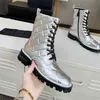 Lüks Tasarım Botları 2023 Kanal Moda Kadın İş İşi Dekorasyon Anti Slip Knight Boots Martin Boots Casual Sock Boots 04-024