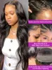 Perruque Lace Frontal Wig Body Wave brésilienne naturelle, cheveux humains, 360 HD, 13x4, pre-plucked, densité 180%, pour femmes noires