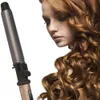 Curling Irons USHOW Professional Rotating Curling Iron Nano Black Gold Hair Curler with LED Digital Temperature Display 230822