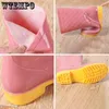 Regenlaarzen laars volwassen werk hoge buis water schoenen anti slip zomer single soild kleur waterdichte plaid rubber 230822