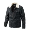 2023 Winter New Men 's Jacket Lapel Lambe Fleece 두껍고 플러시 캐주얼 청소년 남자 재킷 색상 블랙 커피 카키 카멜 녹색 크기