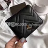 Portefeuille de lettre de luxe de haute qualité France Paris style caviar à carreaux femme mini porte-cartes couleur pure en cuir véritable texture en peau de mouton sac à main