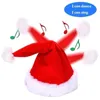 Chapéu de chapéu ajustável de Natal Snapback Funny Shaking Dancing Singing Papai Noel Tap Toys Electric Toys Party Prop Decoration HKD230823