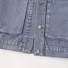 Kvinnors västar korta denim väst jackor kvinnor 2023 vårens höstficka jean väst ärmlösa toppar ytterkläder casual cardigan kvinna