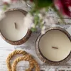 Świecane posiadacze Vintage Holder Coconut Shell -Holder Candlestick Domowa imprezę Domowe ozdoby gospodarstwa domowego