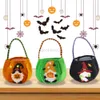 Andra festliga festförsörjningar Halloween gåva Non Woven Tote Bag Black Hat Pumpkin Witch Horror Ghost Festival Party Trick eller Treat Happy Halloween Day Decor L0823