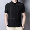 Polos pour hommes 2023 Vêtements d'été Polo à manches courtes T-shirts Chemise Mince Business Mode Casual Lâche Polyvalent Tops