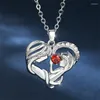 Catene Ins Fashion Cown Color Silver For Women Ara Arcaic Heart Collana a sospensione Gioielli Regali di confessione per matrimoni Non svaniscono mai