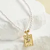 Pendant Necklaces Sharp Swords Pierce My Heart For Women Imitation Pearl Necklace Gold Color Stainless Steel Clasp Collar Fashion Locket