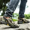 Sapatos de segurança camuflagem esportes ao ar livre casal antiderrapante wearresisting caminhadas tênis trekking para homens botas hombre 230906