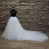 Jupes Extra Puffy Tulle White Wedding Skirt Ball Ball 7 couches Long Train Bridal Détachable fabriquée sur mesure