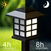 Solar Night Lawn Lamp Waterproof Small House Landscape Light Outdoor Wall Garden Decoration Porching Lighting