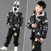 Down Coat Children's Down Cotton Jacket with Hoodie Glasses Windproof Winter Coat Boys Thick Warm Quilted Cotton Parka Outerwear J230823