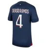 Wersja gracza 23 24 Mbappe koszulka piłkarska Sergio Ramos di Maria Draxler Football Shirt 2023 2024 Marquinhos Verratti Men Maillots PSGS 5665