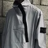 Vestes pour hommes American Retro Designer Pull Hipster Manteau pour hommes Style fonctionnel Fermeture à glissière semi-diagonale Col haut Storm Jacket Rib