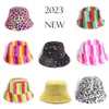 Wide Brim Hats Bucket Hats Winter Cow Leopard Faux Fur Fluffy Bucket Hats Women Outdoor Warm Sun Hat Soft Velvet Furry Fisherman Cap Girl Fashion Panama 230823