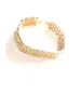 Charm Armband Selead Design Flat Side Armband Chain Women Men Gold Plated Copper Luxury Wedding Jewelry Gift 230822