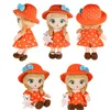 Dolls Humanoid Doll Cute Children's Cartoon Plush Boy Girl Rag Head Hat Toy Birthday Gift 230822