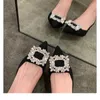 Summer Spring Dress 130 Ladies Pumps Square Buckle Pointed Toe Grunt High Heel Sandals Sexig Women's Party Wedding Shoes 35-43 230822