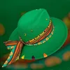 Широкие шляпы ковша с твердым цветом сшитой ручной шляпы Федора нерегулярная строчка Регулируемая унисекс Федора Федора