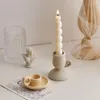 Candle Holders Minimalism Porcelain Simple House Decor Candlestick Wedding Decoration Golden Dining Table