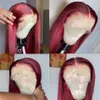 99J Wig Human Hair Lace Front Wigs Pre Plucked 13x4 HD Spets Front Human Hair Wigs For Women Bourgogne Straight Human Hair Wigs