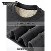 Moletons moletons moletons tacvasen lã de lã de goma de lã Sweatshirt quente sherpa ladeado espessura pesada