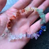 Dekoracyjne figurki 7 Chakra Crystal Chips kamienna ozdoba naturalna cytrynowa ametyst łączy Naszyjnik