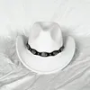 قبعات واسعة الحافة دلو القبعات أحادية اللون الرجال رعاة البقر قبعة الجاز أعلى السيدات مجعد السيدة فيدورا نايت كبيرة العرقية بنما 230822