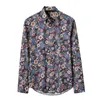 Męskie koszule na zwykłe koszule Vintage Forborb for Men Flower Flowon Shirt Męs