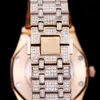 수제 다이아몬드 시계 남성 자동 기계식 시계 40mm 904L 다이아몬드 스터드 스틸 사파이어 여성 손목 시계 Montre de Luxe