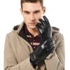 Five Fingers Gloves BISON DENIM Men Genuine Sheepskin Leather Gloves Windproof Thermal Warm Touchscreen Glove Winter Warm Mittens S002 230822