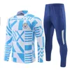 23/24 City Kids Man de Bruyne Soccer Tracksuits Grealish Survlement Jacket Suit Fottball Suit Veste Maillot de Foot Olympique Tracksuit Locking