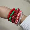 Strand 6PCS Mignon Y2K Harajuku Acrylique Champignon Rouge Fraise Bracelet De Perles Ensemble Pour Les Femmes Egirl Esthétique 90s EMO Bracelet Bijoux