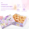 Envoltura de regalo Decoración de mesa Caja pequeña Caja de almacenamiento de dulces Cereales Caja de escritorio Hojalata Snack