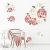 Adesivos de parede Rosa Aquarela branca Flores peônias para crianças quarto vivendo quarto decoração decalque decalque floral 230822