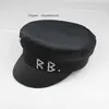 Bérets Simple RB chapeau femmes hommes rue mode Style sboy chapeaux noir plat haut casquettes livraison directe casquette 221031