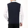 Coletes masculinos 2023 Marca de moda de outono Knit Sweater Vest Cardigan Mens V Neck Corean High Quality Casual Inverno Male Roupos R93