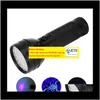 Haute qualité 51 UV lampe de poche LED ultraviolette lumière noire lumière noire torche 395 nM coque en aluminium torches UV mini lumières ZZ