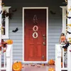 Décoration de fête Halloween Boo signe pour porte d'entrée décorations murales en bois avec une corde et un crochet faveurs pour la maison