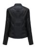Womens Leather Faux Women Jacket Black Oversize Pu Jackets Motorcykeldräkt Casual Slim Coat Female Outwear Tops 230822