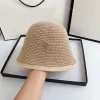 Luxe emmer hoed ontwerper gebreide hoeden vrouwen man caps y letter casquette jurk baneies strand sunhats vrije tuin dames heren cap