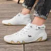 Boots Men Trend Leather Ankle Casual Motorcycle Winter Flats Shoes Waterproof High Top Sneakers Luxury Footwear 230823