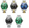 Armbandsur Olevs 5885 Men's Green Water Ghost Watch Luxury Business Waterproof Large Dial Sports rostfritt stål Herrklocka 230822