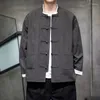 Jackets masculinos Autumn e Winter Plus Tamanho Jaqueta de estilo chinês Tai Chi Kung Fu Casaco Étnico Top Casual Vintage
